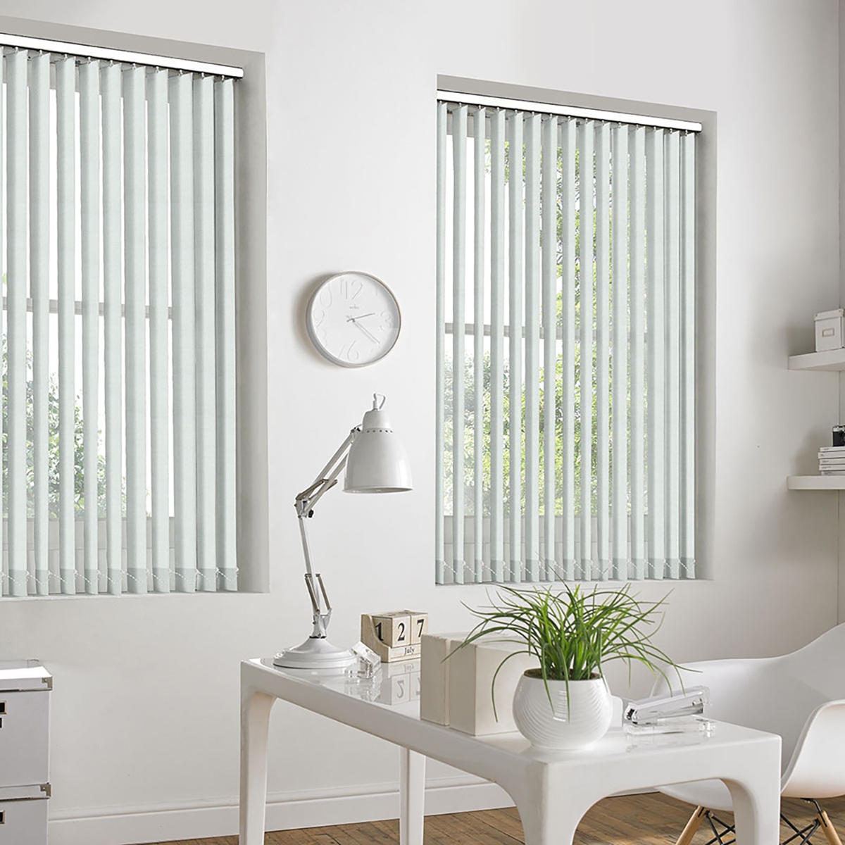 Product photograph of Emma Duck Egg Vertical Blind from Choice Furniture Superstore.